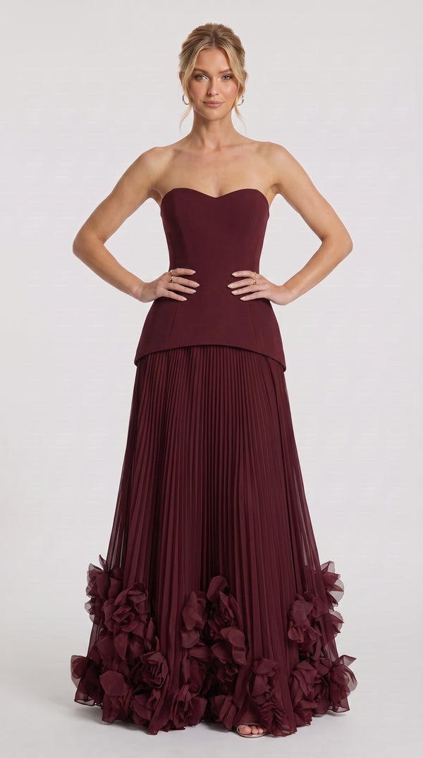 Serafina - Vestido de Gala Vermelho Cereja