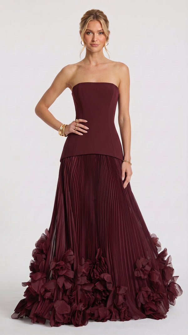 Serafina - Vestido de Gala Vermelho Cereja