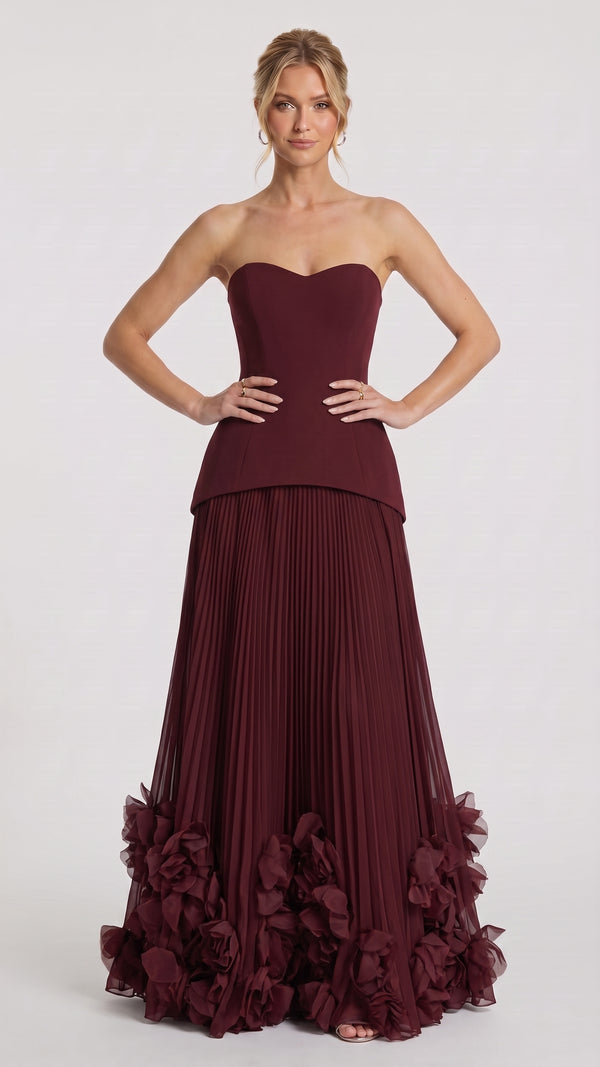 Serafina - Vestido de Gala Vermelho Cereja