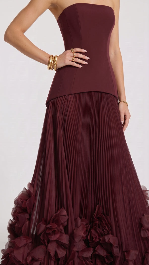 Serafina - Vestido de Gala Vermelho Cereja