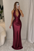 Celeste - Vestido Maxi Halter Gala