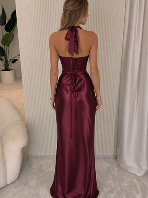 Celeste - Vestido Maxi Halter Gala