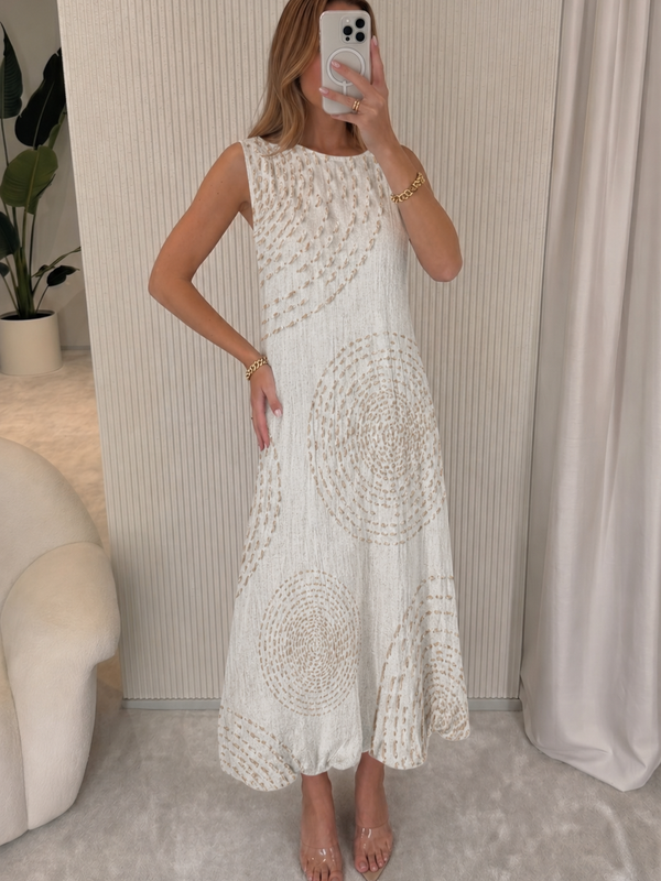 Madalena - Vestido Sem Mangas Texturizado