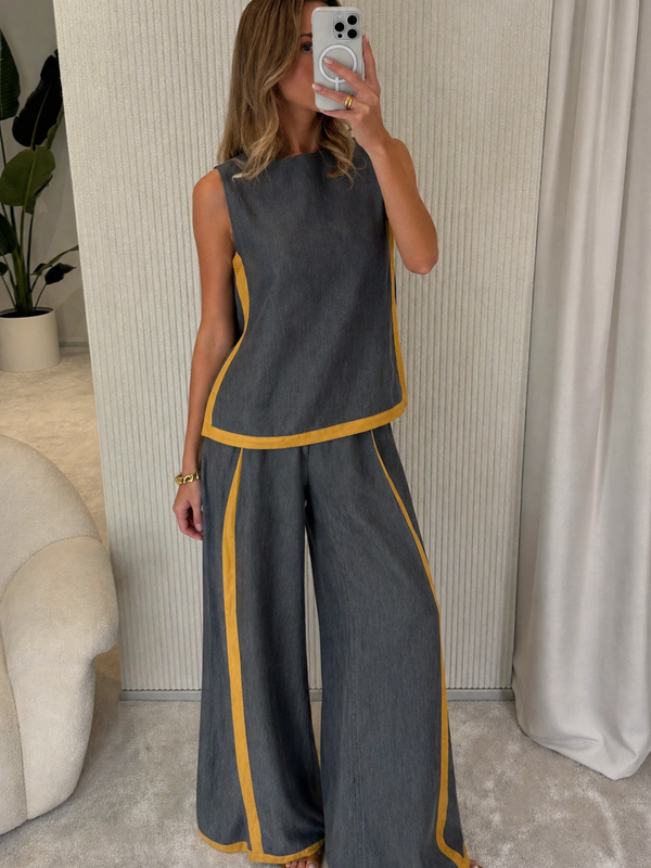 Joana - Conjunto Elegante de Linho