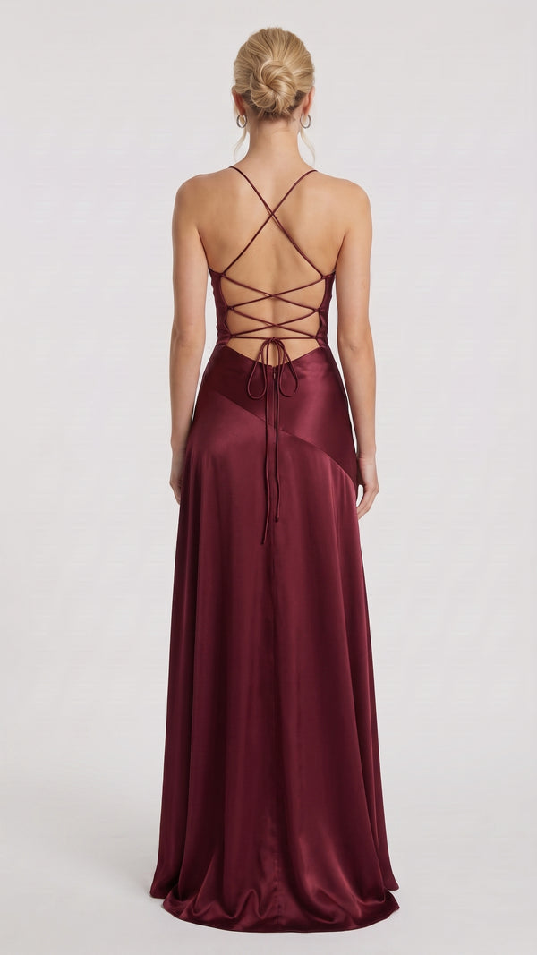 Samira - Vestido Maxi Vermelho Cereja