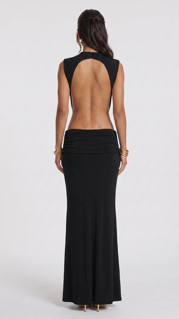 Fenella - Vestido Maxi Preto