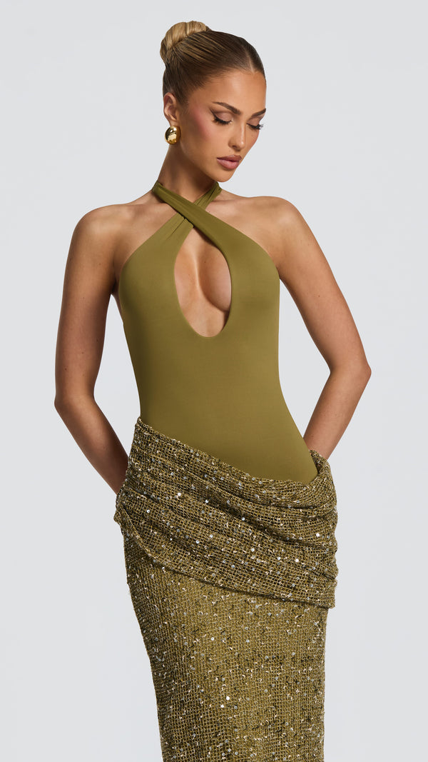 Solea Maxi Dress - Deep Olive