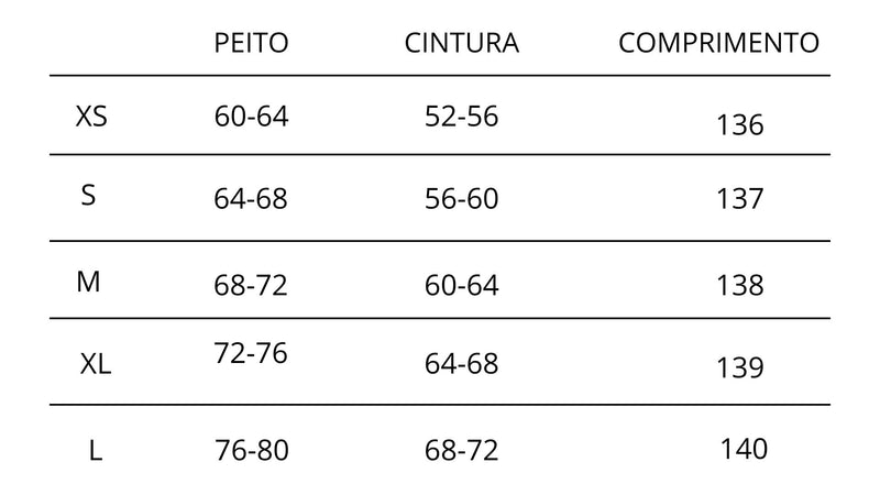 Guia de Tamanhos - Isadora - Vestido Maxi Halter Romântico