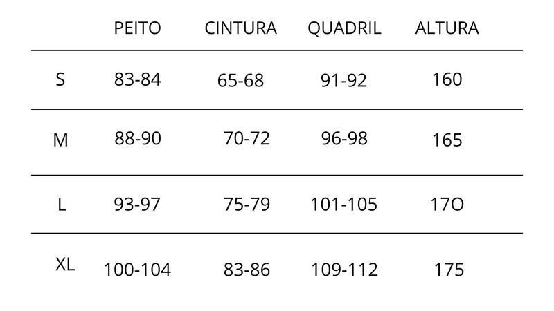 Guia de Tamanhos - Odette - Vestido Maxi Gala