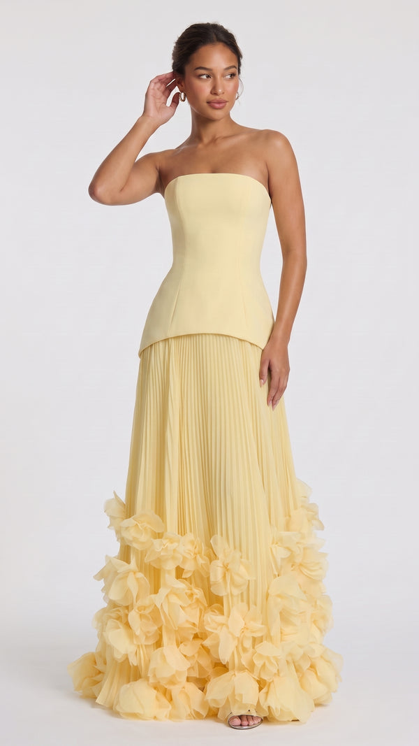 Serafina - Vestido de Gala Amarelo Limão