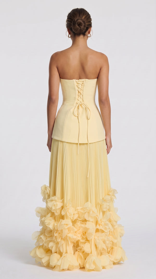 Serafina - Vestido de Gala Amarelo Limão
