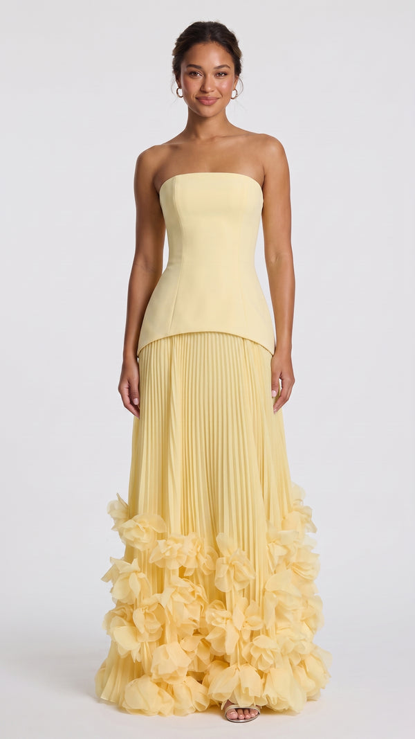 Serafina - Vestido de Gala Amarelo Limão