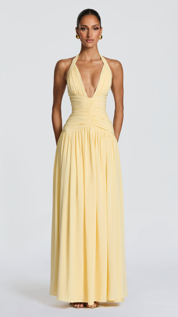 Amaris Maxi Dress - Lemon