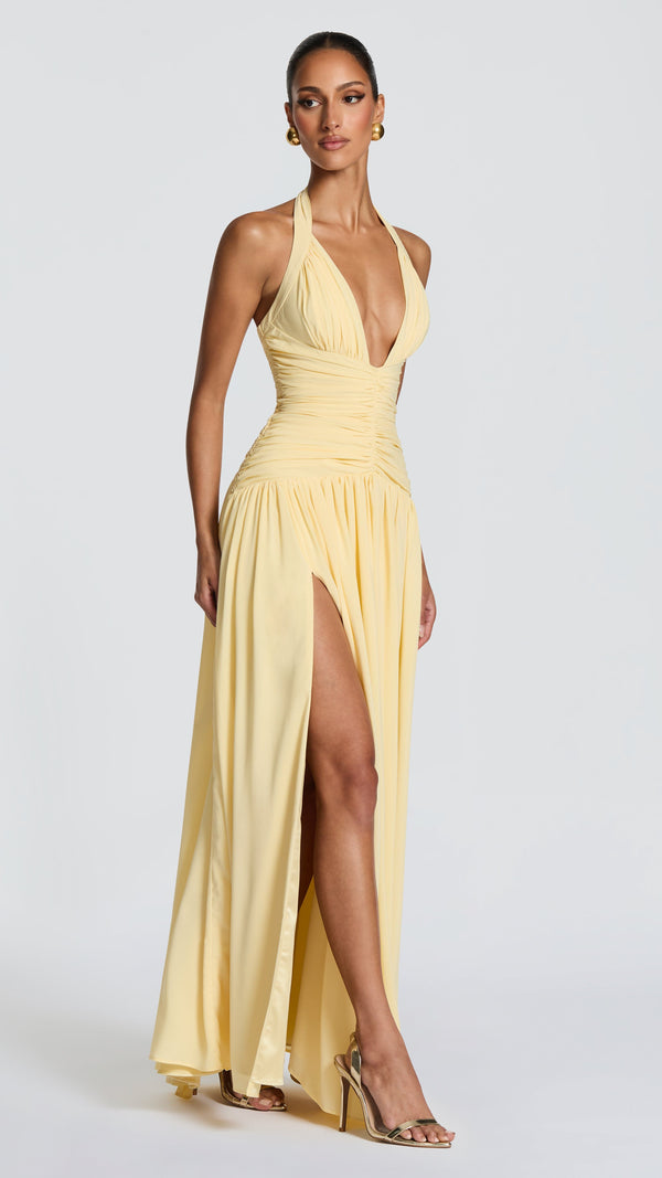 Amaris Maxi Dress - Lemon