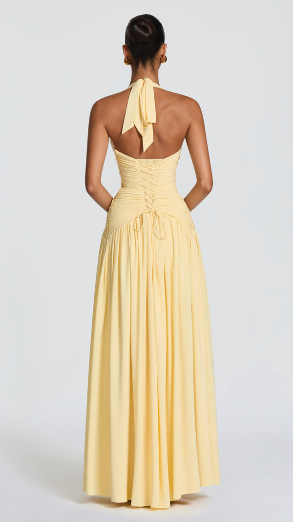 Amaris Maxi Dress - Lemon