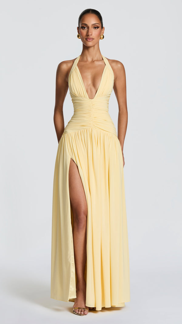Amaris Maxi Dress - Lemon
