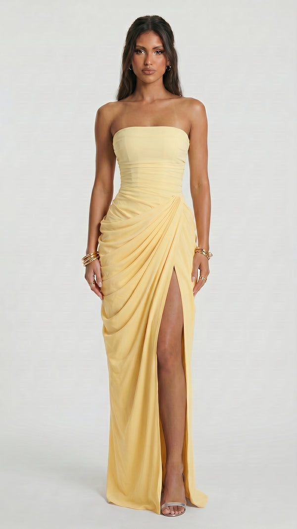 Valentina - Vestido Maxi Amarelo
