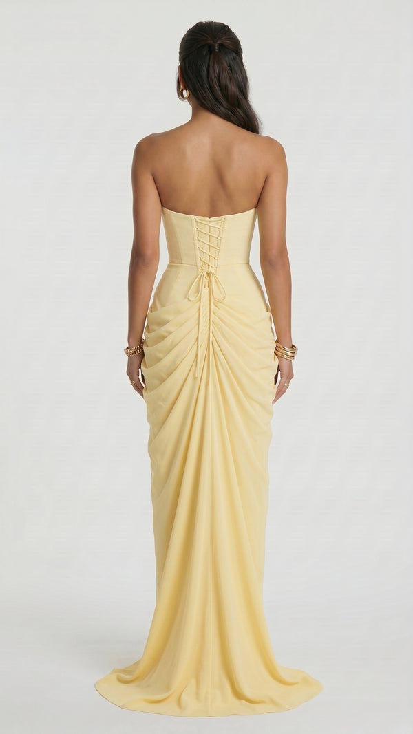 Valentina - Vestido Maxi Amarelo