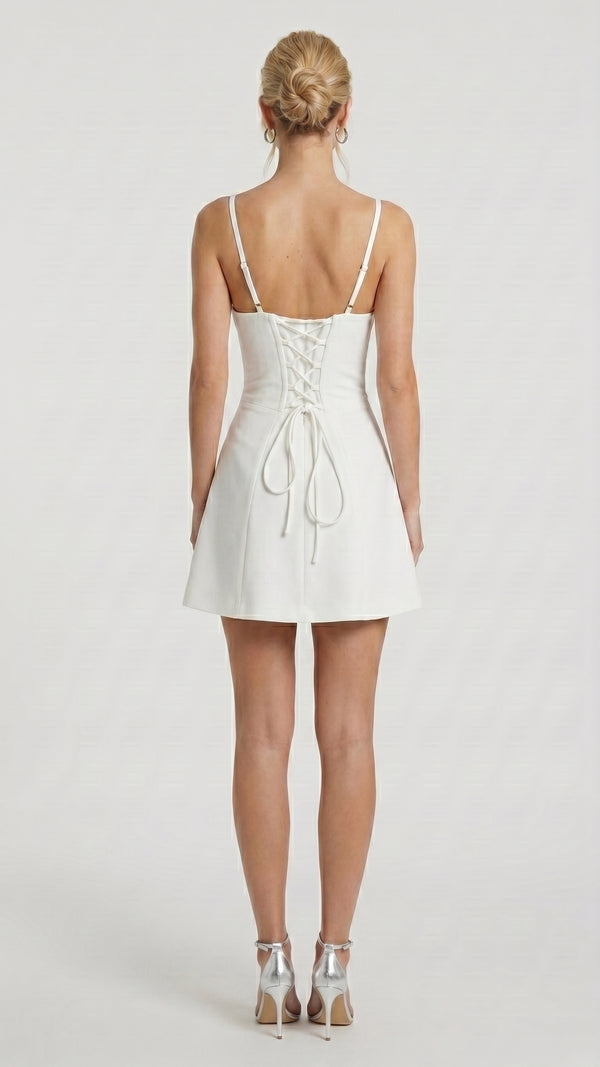 Lucília - Vestido Mini Marfim