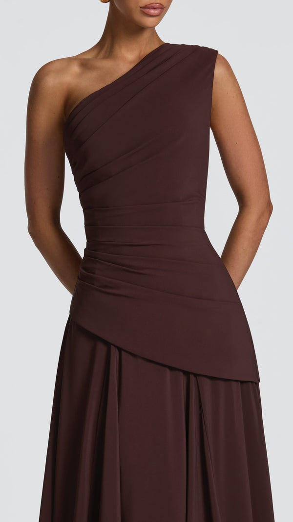 Bianca Maxi Dress - Plum Brown