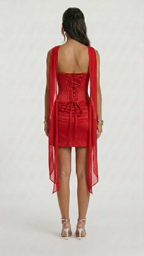 Graça - Vestido Mini Vermelho