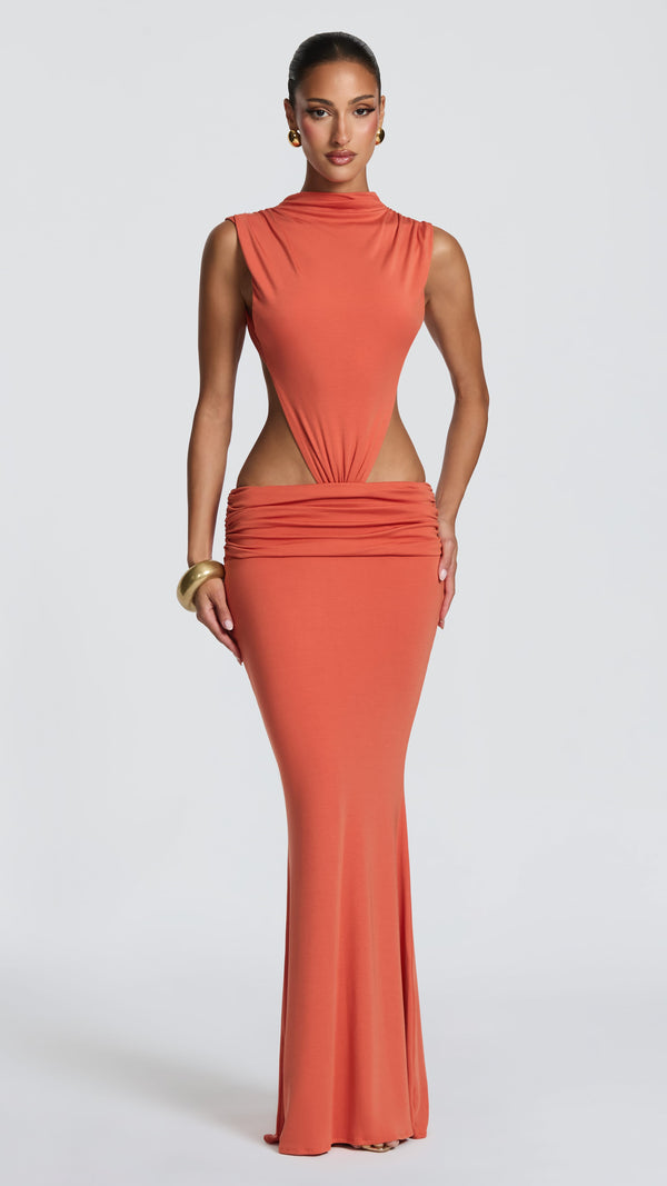 Fenella Maxi Dress - Burnt Orange