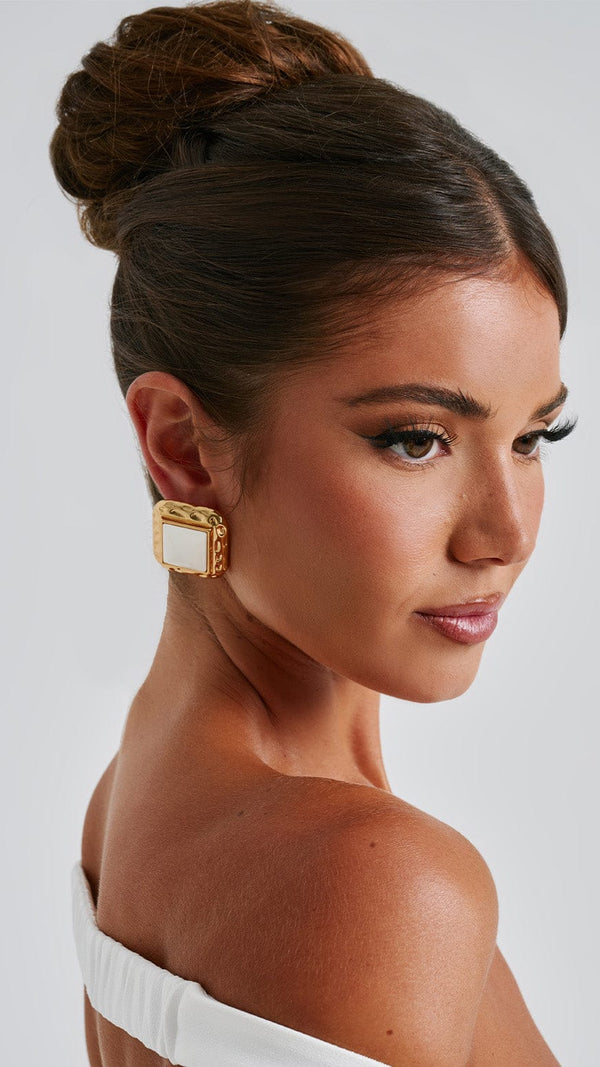 Kennedy - Brincos Marfim/Dourado