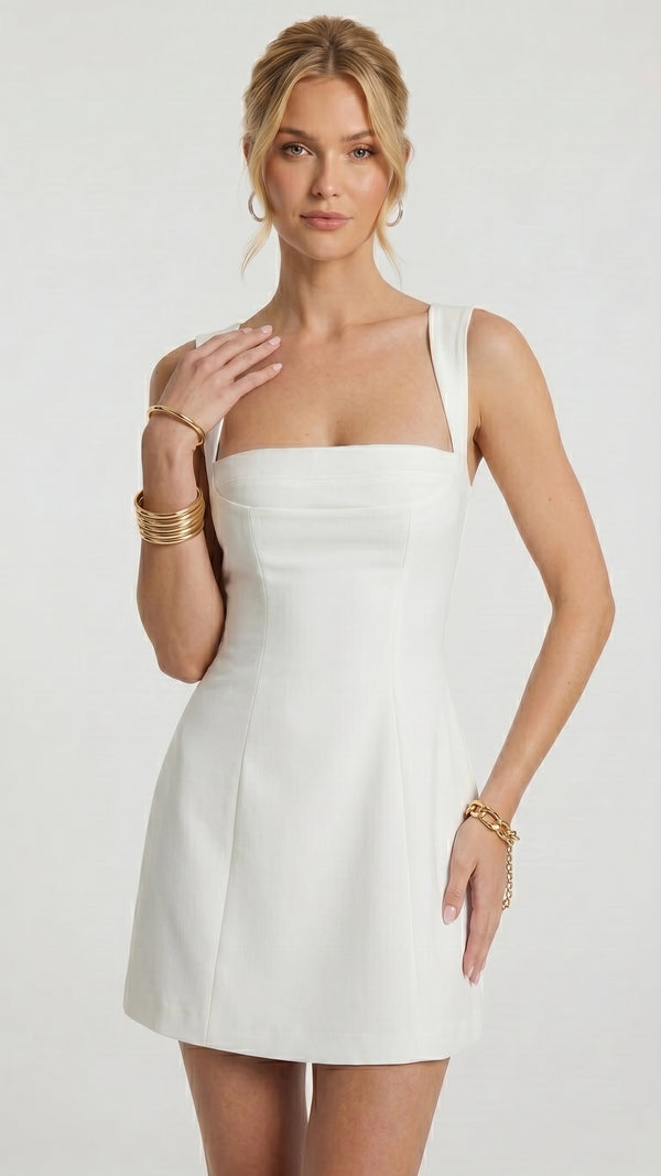 Lucília - Vestido Mini Marfim