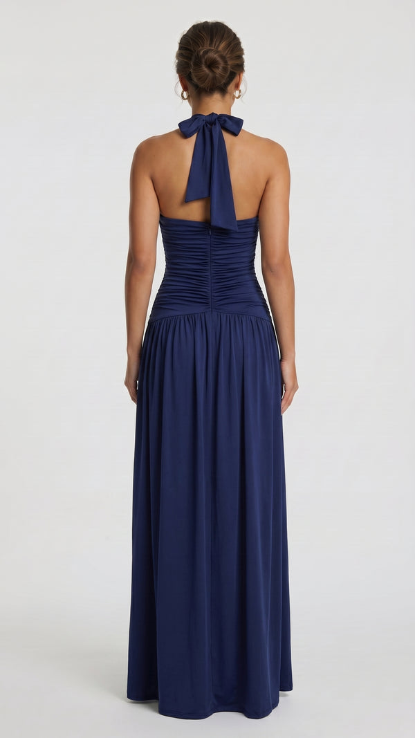 Isadora - Vestido Maxi Halter Romântico