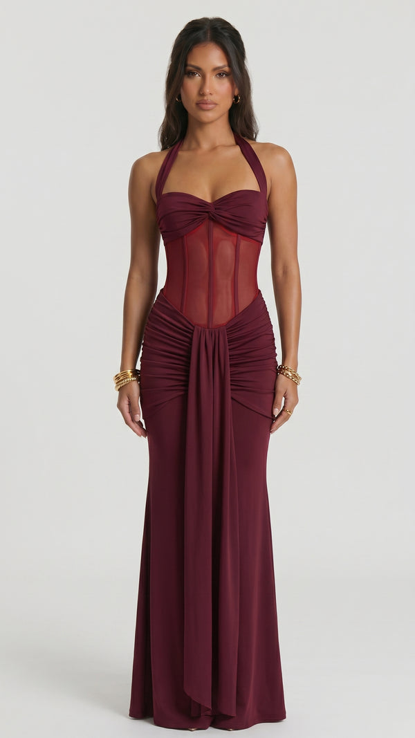 Linda - Vestido Maxi Vermelho Cereja