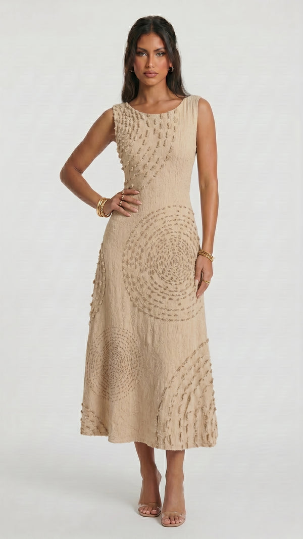 Madalena - Vestido Sem Mangas Texturizado
