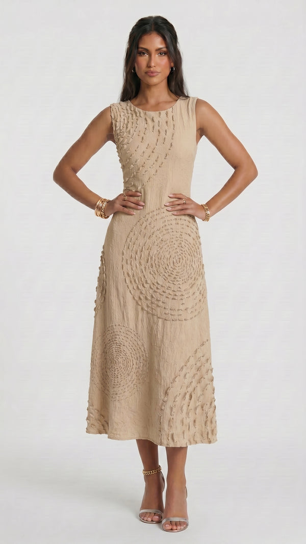 Madalena - Vestido Sem Mangas Texturizado