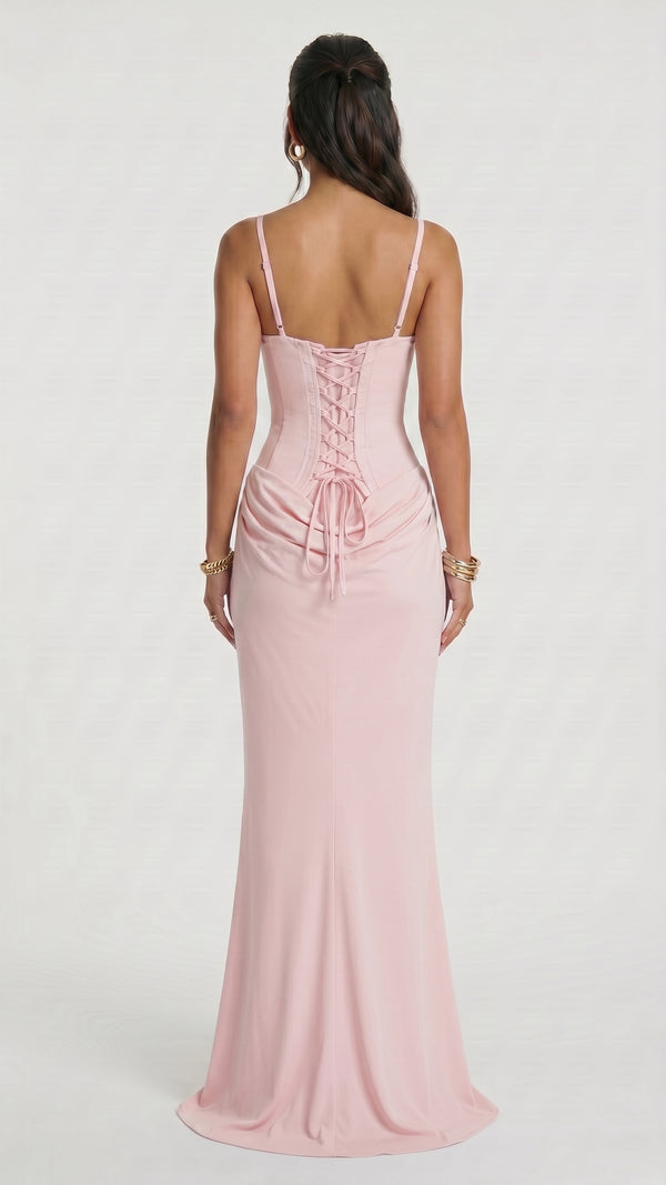 Florbela - Vestido Maxi Rosa Blush