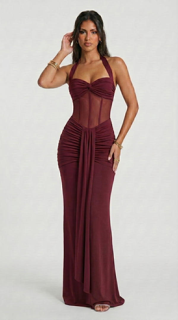 Linda - Vestido Maxi Vermelho Cereja