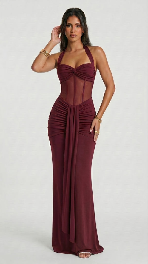 Linda - Vestido Maxi Vermelho Cereja