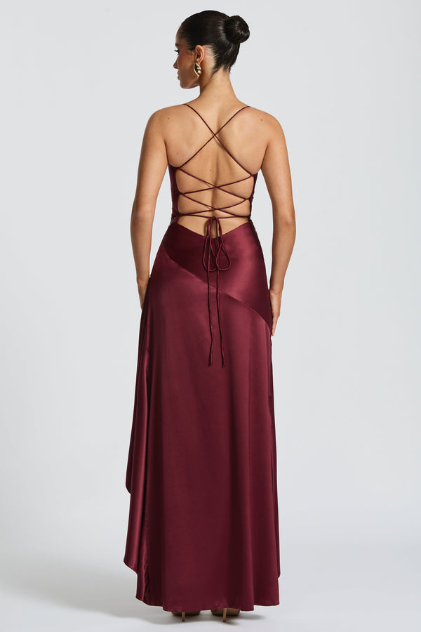Samira Maxi Dress - Cherry Lacquer