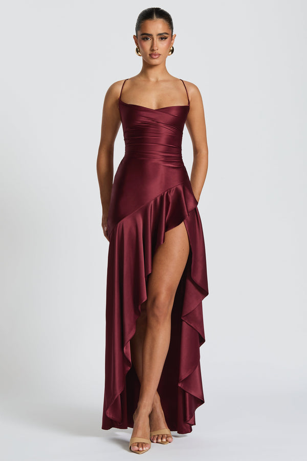 Samira Maxi Dress - Cherry Lacquer