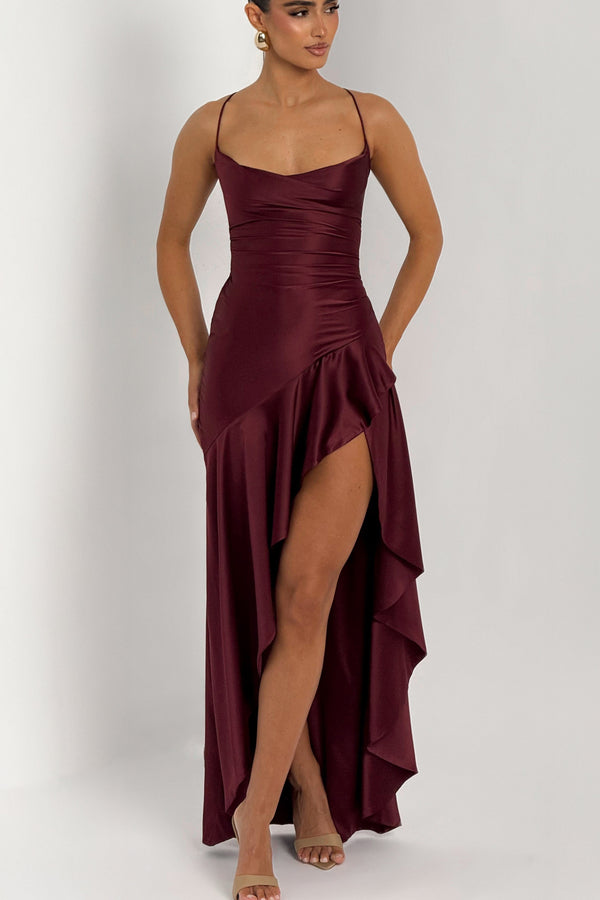 Samira Maxi Dress - Cherry Lacquer