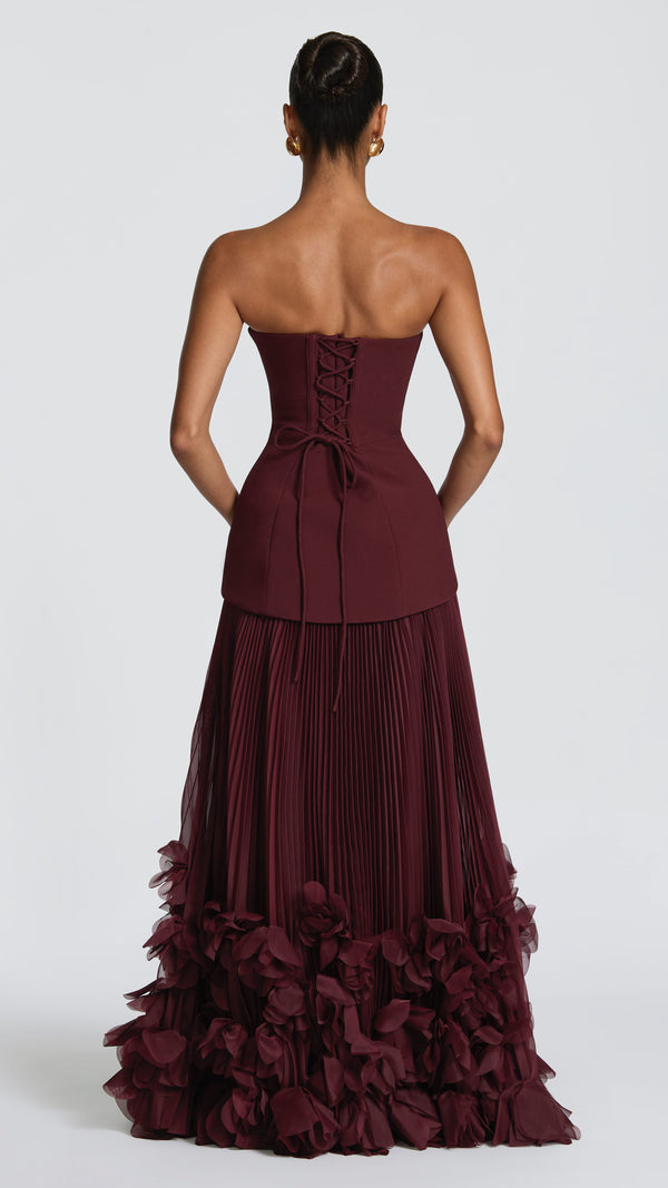 Seraphina Gown - Cherry Lacquer