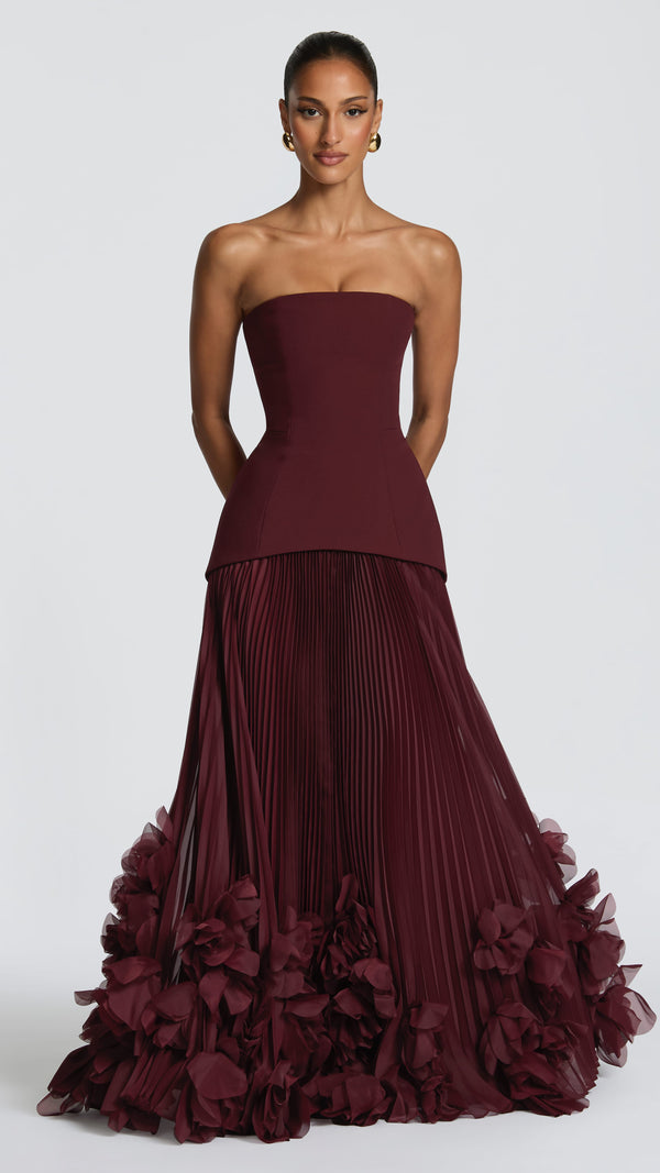 Seraphina Gown - Cherry Lacquer