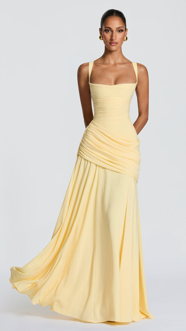 Sura Maxi Dress - Lemon
