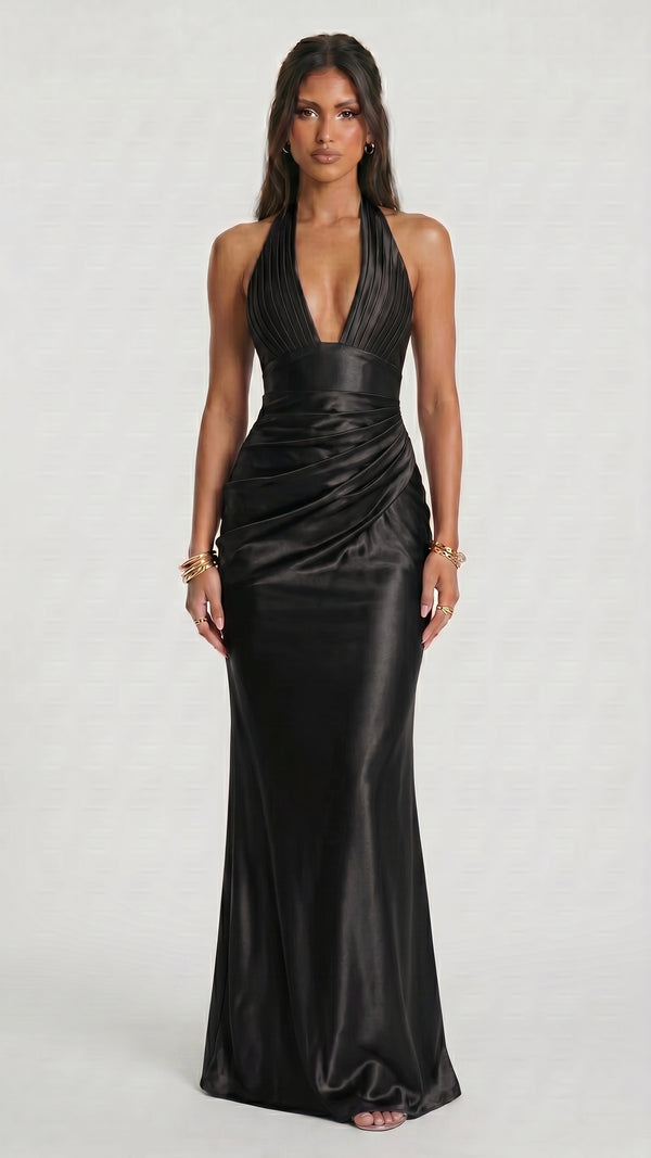 Celeste - Vestido Maxi Halter Gala