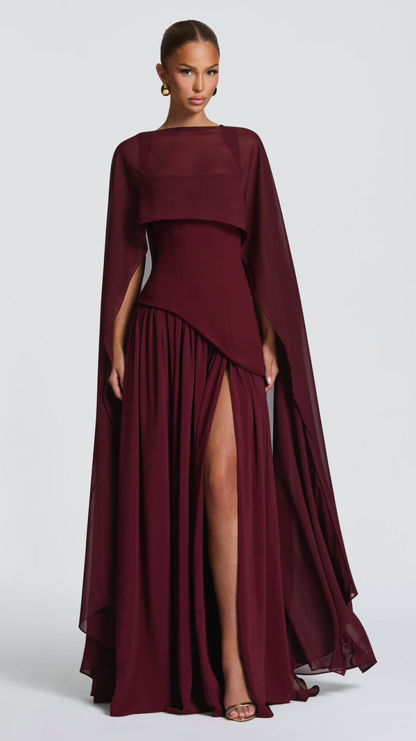Tullulah Maxi Dress - Cherry Lacquer