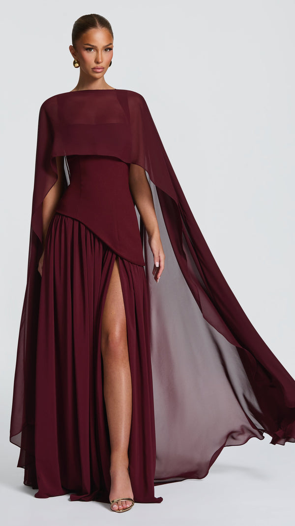 Tullulah Maxi Dress - Cherry Lacquer