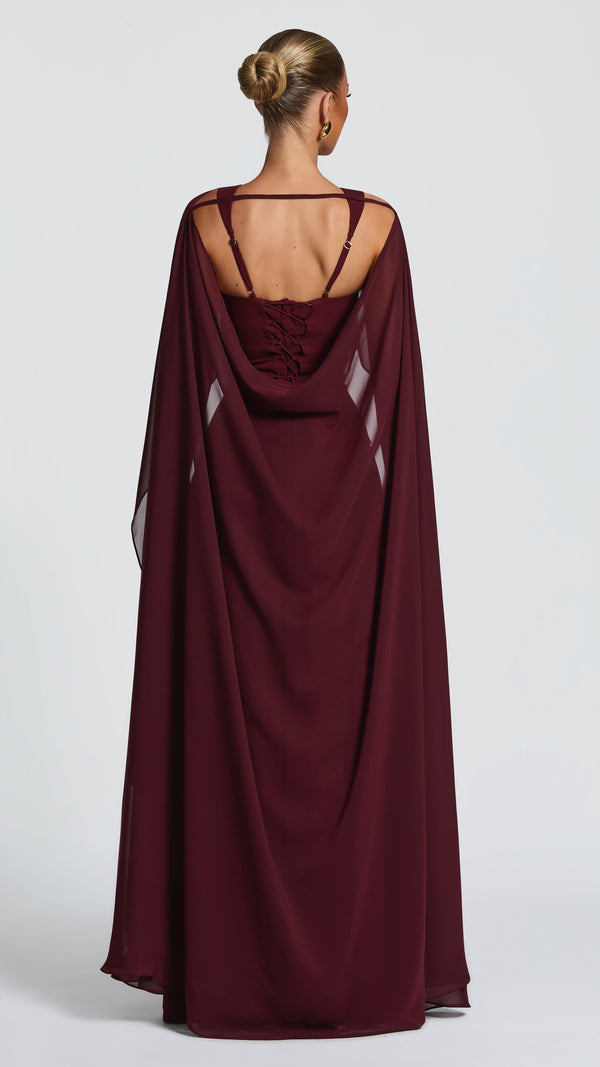 Tullulah Maxi Dress - Cherry Lacquer