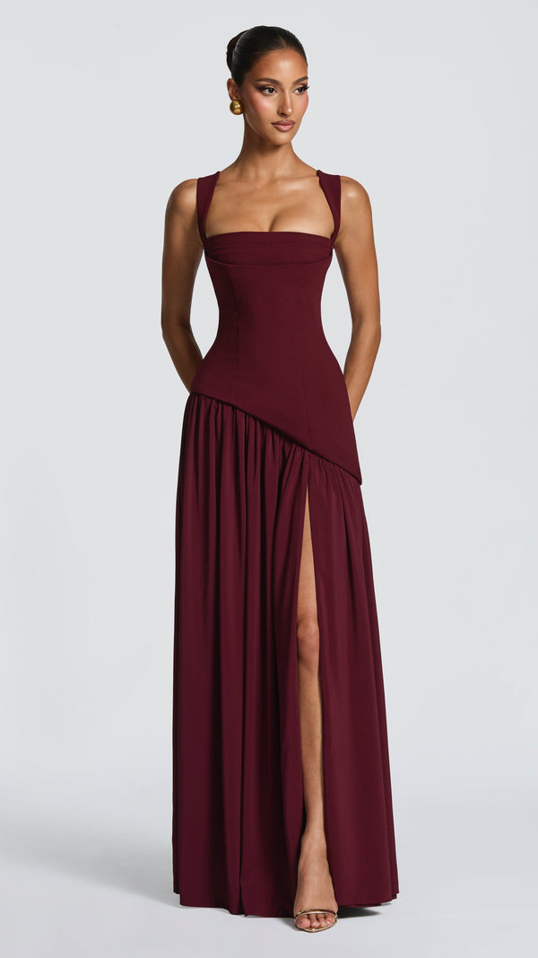 Tullulah Maxi Dress - Cherry Lacquer