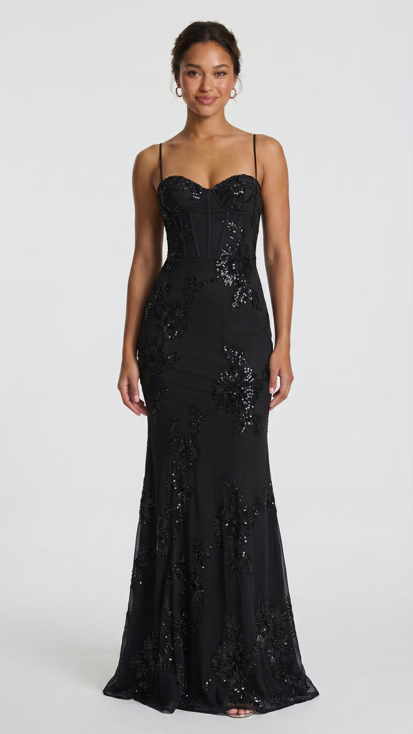 Rosália - Vestido Maxi Preto