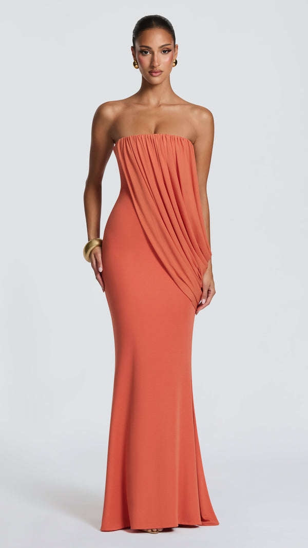 Vienna Maxi Dress - Burnt Orange