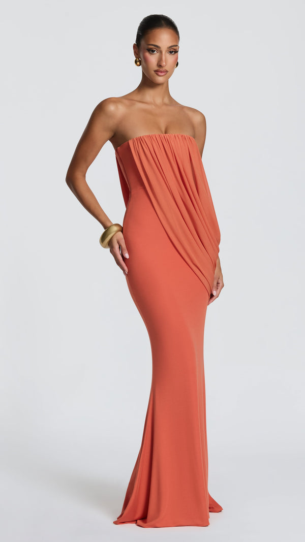 Vienna Maxi Dress - Burnt Orange