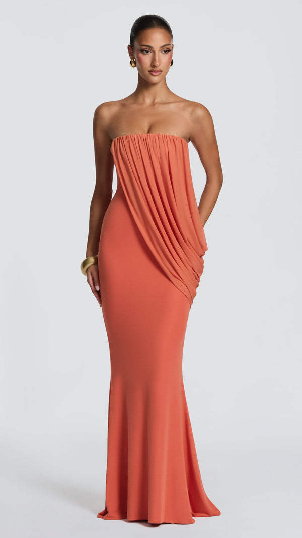 Vienna Maxi Dress - Burnt Orange